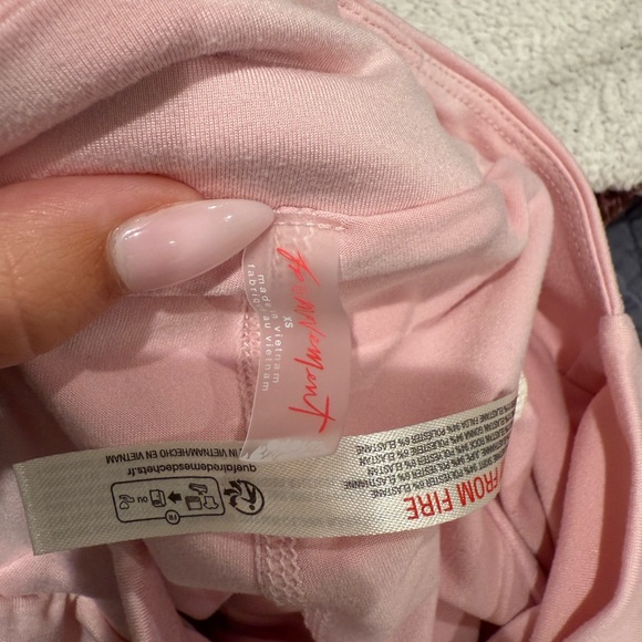 Pink Ruched Ruffled Mini Skater Skirt - Picture 2 of 4